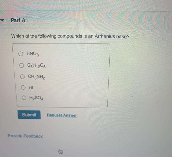 Solved Part A Which Of The Following Compounds Is An | Chegg.com