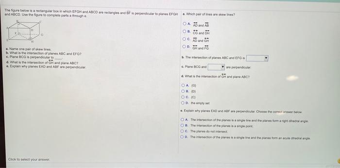 Solved The figure below is a rectangular box in which EFGH | Chegg.com