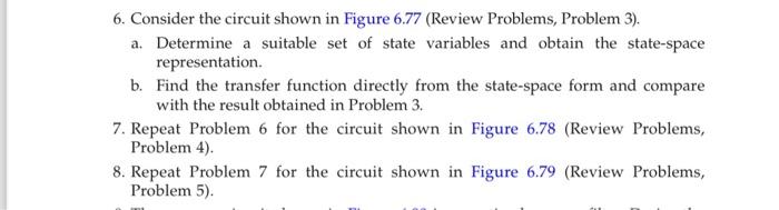 Solved 6. Consider the circuit shown in Figure 6.77 (Review | Chegg.com