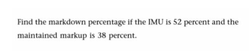 Initial Markup Percentage Imu | Average Initial Inventory at Retail ...