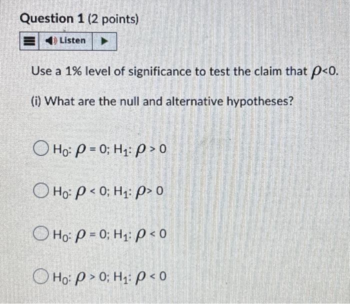 Solved (a) Use a 1% level of significance to test the claim | Chegg.com