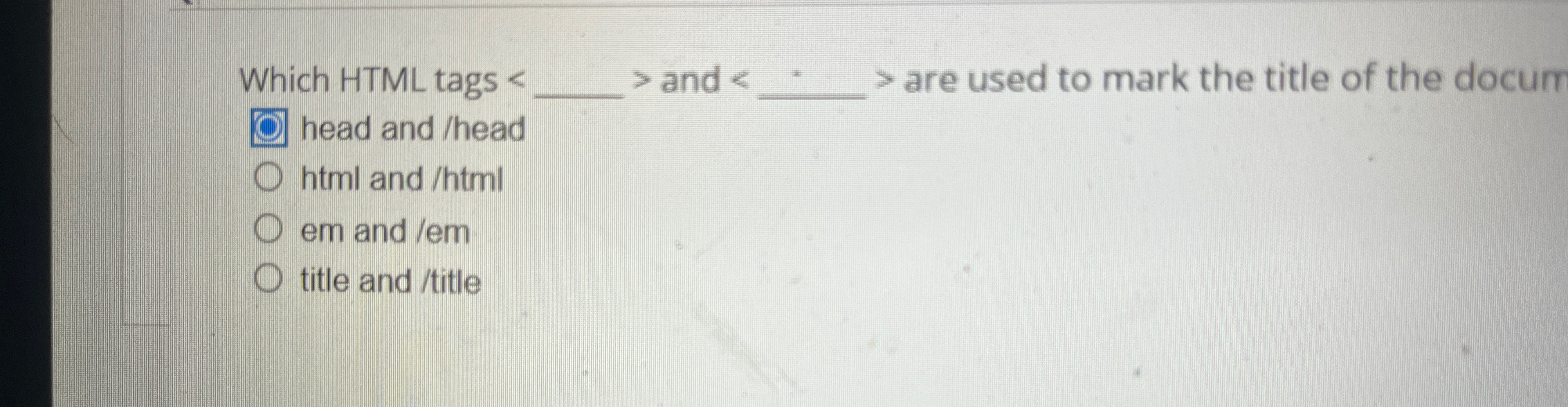 Solved Which HTML tags ﻿and