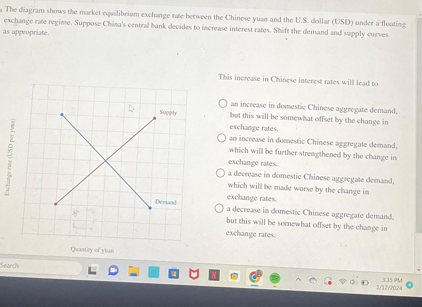 Solved The diagram shows the market equilibrium exchange | Chegg.com