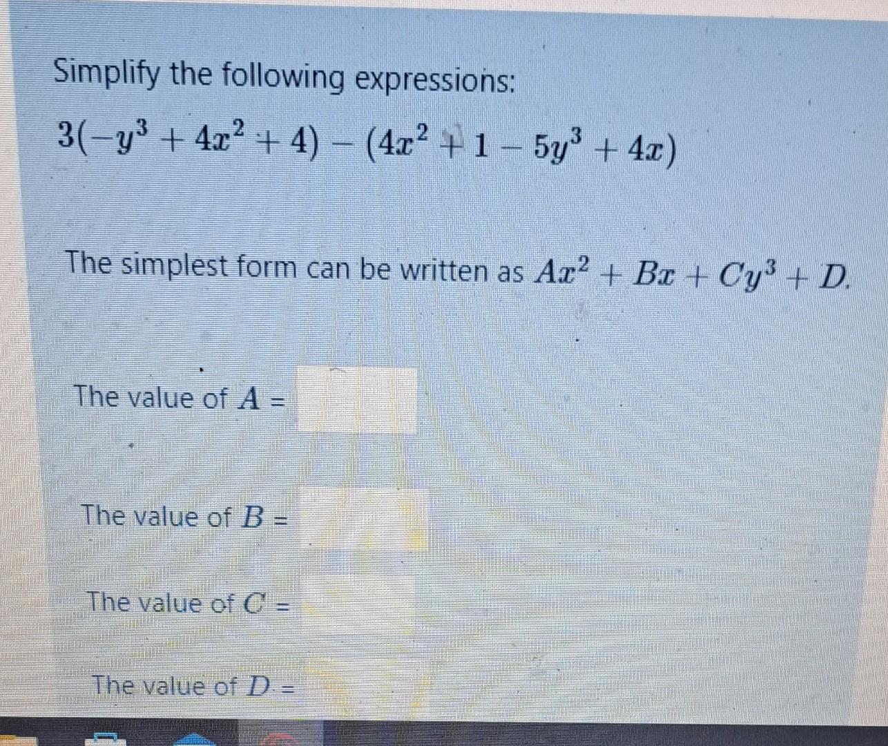 Solved Simplify The Following Expressions: | Chegg.com