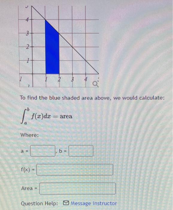 Solved To find the blue shaded area above, we would | Chegg.com