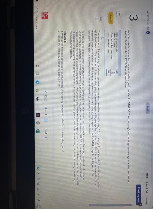 Solved ACTION CH 13 Saved Help Save & Exit Submit Check my | Chegg.com