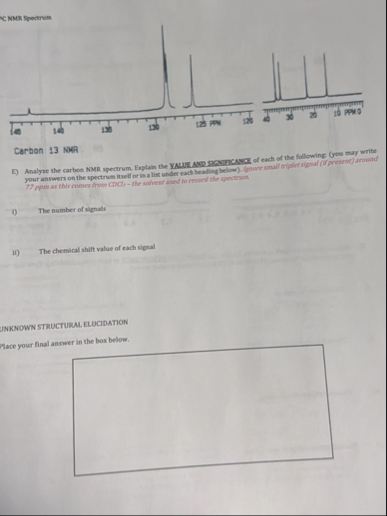 Solved Analyze the carbon NMR spectrum. Explain the VALUE | Chegg.com