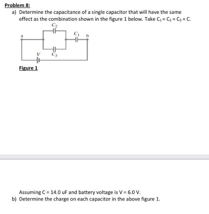 Solved Problem 8:a) ﻿Determine the capacitance of a single | Chegg.com