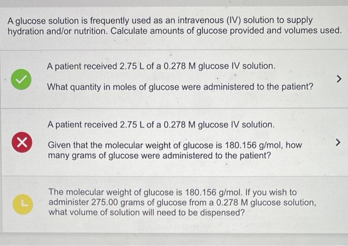 solved-a-glucose-solution-is-frequently-used-as-an-chegg