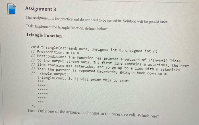 Solved Assignment 3 This assignment is for practice and do | Chegg.com