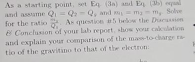 As a starting point, set Eq. (3a) and Eq. (3b) equal | Chegg.com