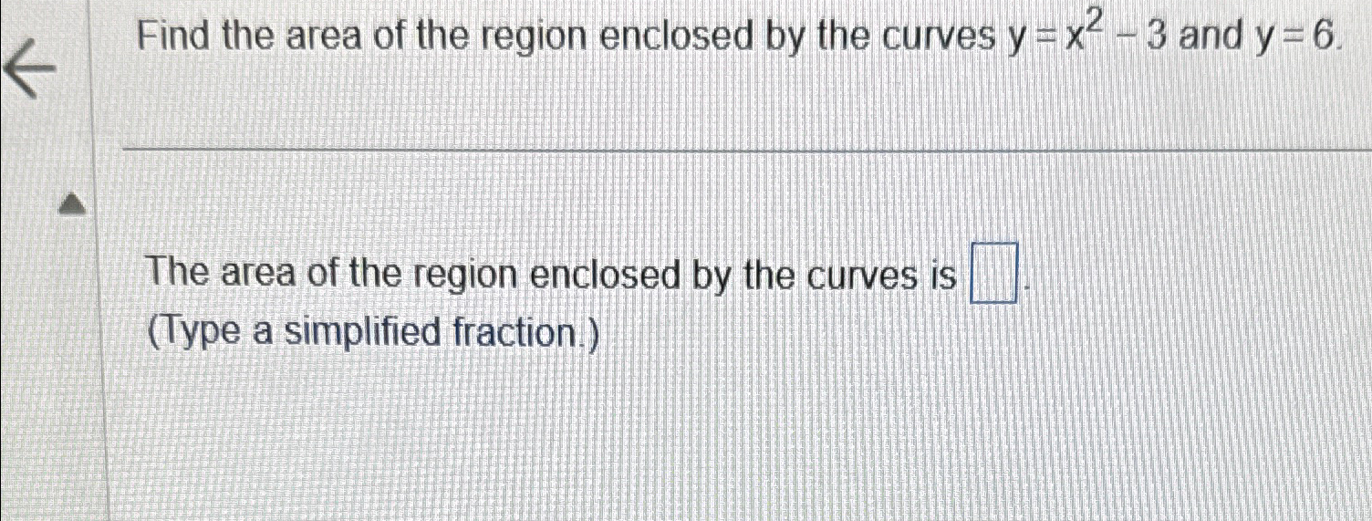 Solved Find the area of the region enclosed by the curves | Chegg.com