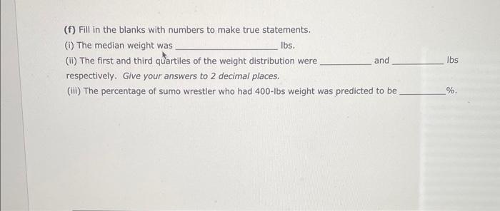 Solved [35 pts]1. Let us suppose that the weights of sumo | Chegg.com