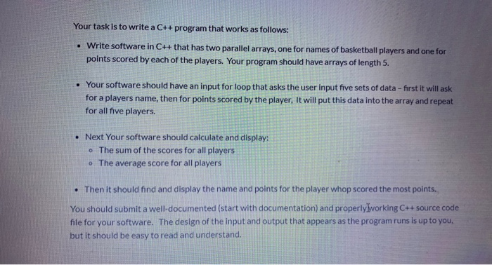 Solved Your task is to write a C++ program that works as | Chegg.com