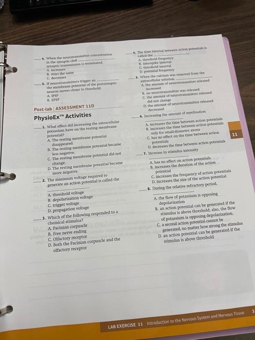 Solved Post-lab Assessments CHECK WHAT YOU LEARNED Post-lab | Chegg.com