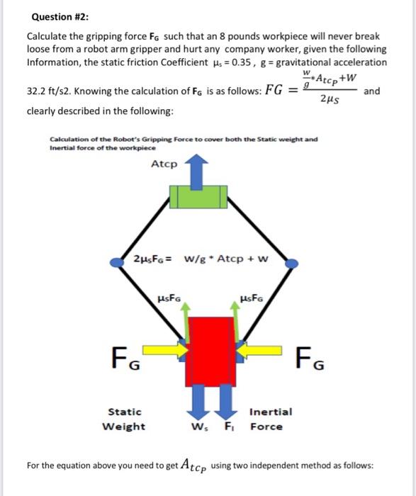 Solved Question 2 Calculate the gripping force Fo such