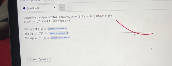 Solved Determine the signs (positive, negative, or zero) of | Chegg.com