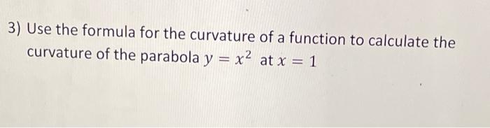 curvature of parabola