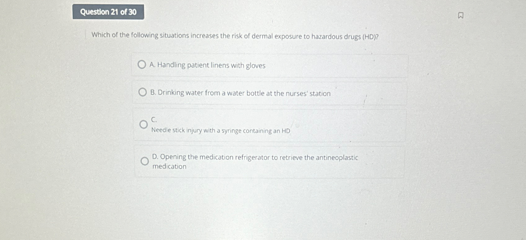 Solved Which of the following situations increases the risk | Chegg.com