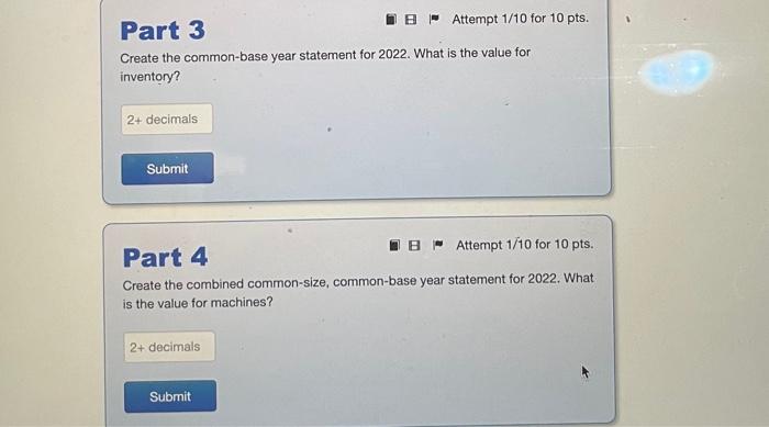 Solved The Following Table Shows The Assets For Two Years Chegg Com   Image