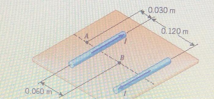 Solved Two Long, Straight Wires Are Separated By 0.120 M. | Chegg.com