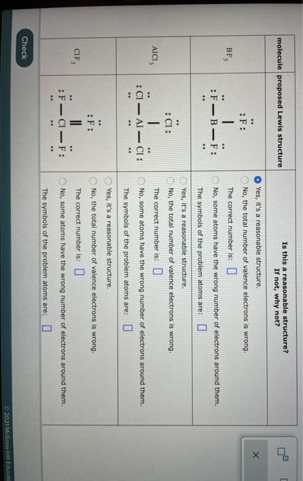 Solved molecule proposed Lewis structure Is this a | Chegg.com