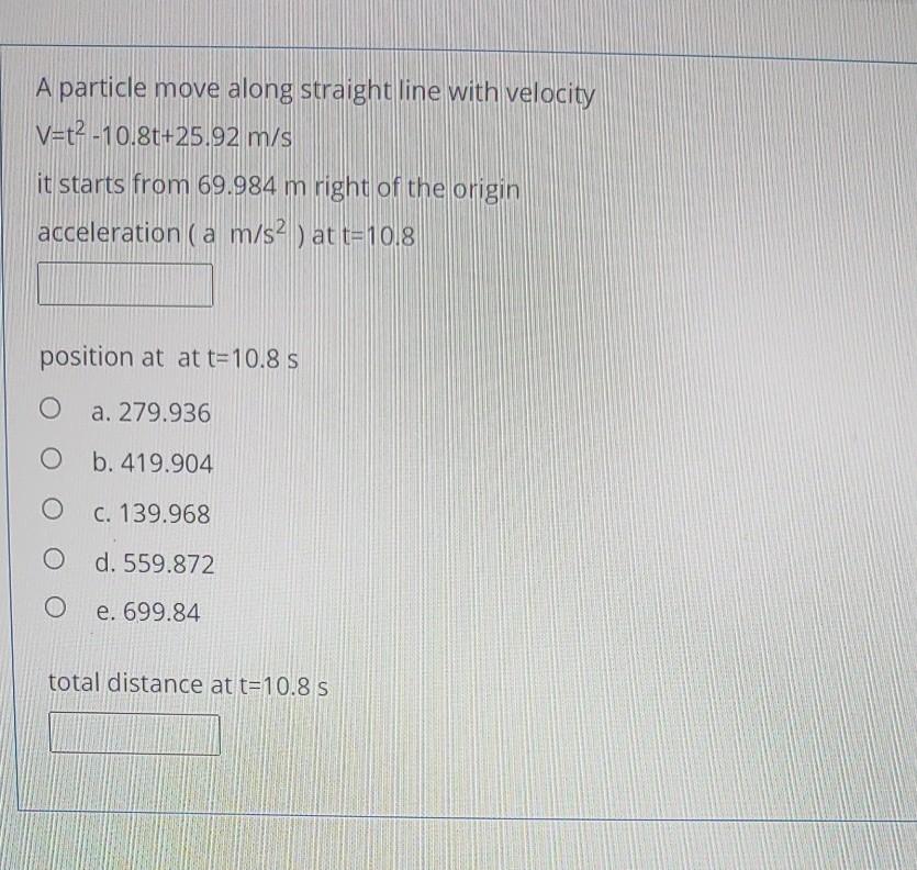 Solved A Particle Move Along Straight Line With Velocity Chegg Com