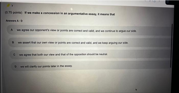 example of concession in argumentative essay