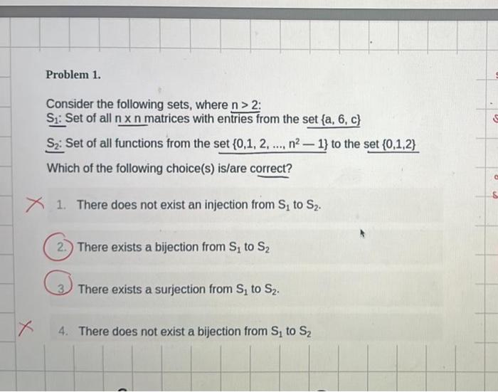 Solved Consider the following sets, where n>2 : S1 : Set of | Chegg.com