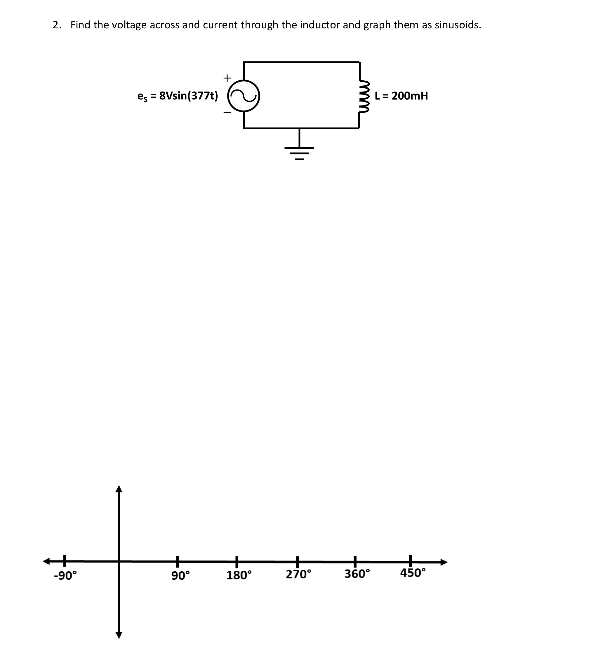 Solved Find the voltage across and current through the | Chegg.com