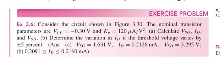 Solved 33 EXERCISE PROBLEM Ex 3.6: Consider the circuit | Chegg.com