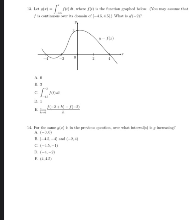 Solved 13 Let G X L 5 E Dt Where F T Is The Functio Chegg Com