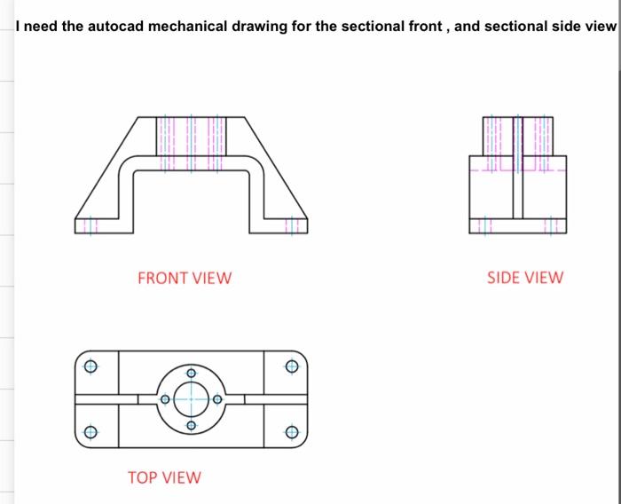 Solved I need the autocad mechanical drawing for the | Chegg.com