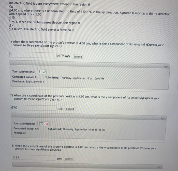 Solved The electric field is zero everywhere except in the | Chegg.com