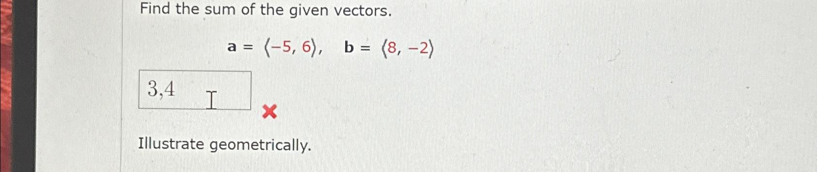 Solved Find The Sum Of The Given | Chegg.com