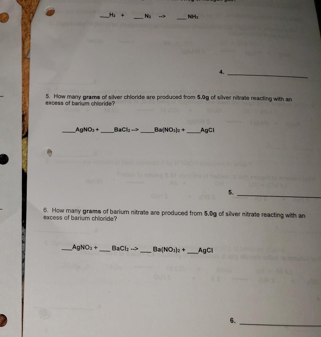 Solved Cheer Mass/Mass Stoichiometry Problems BALANCE EACH | Chegg.com