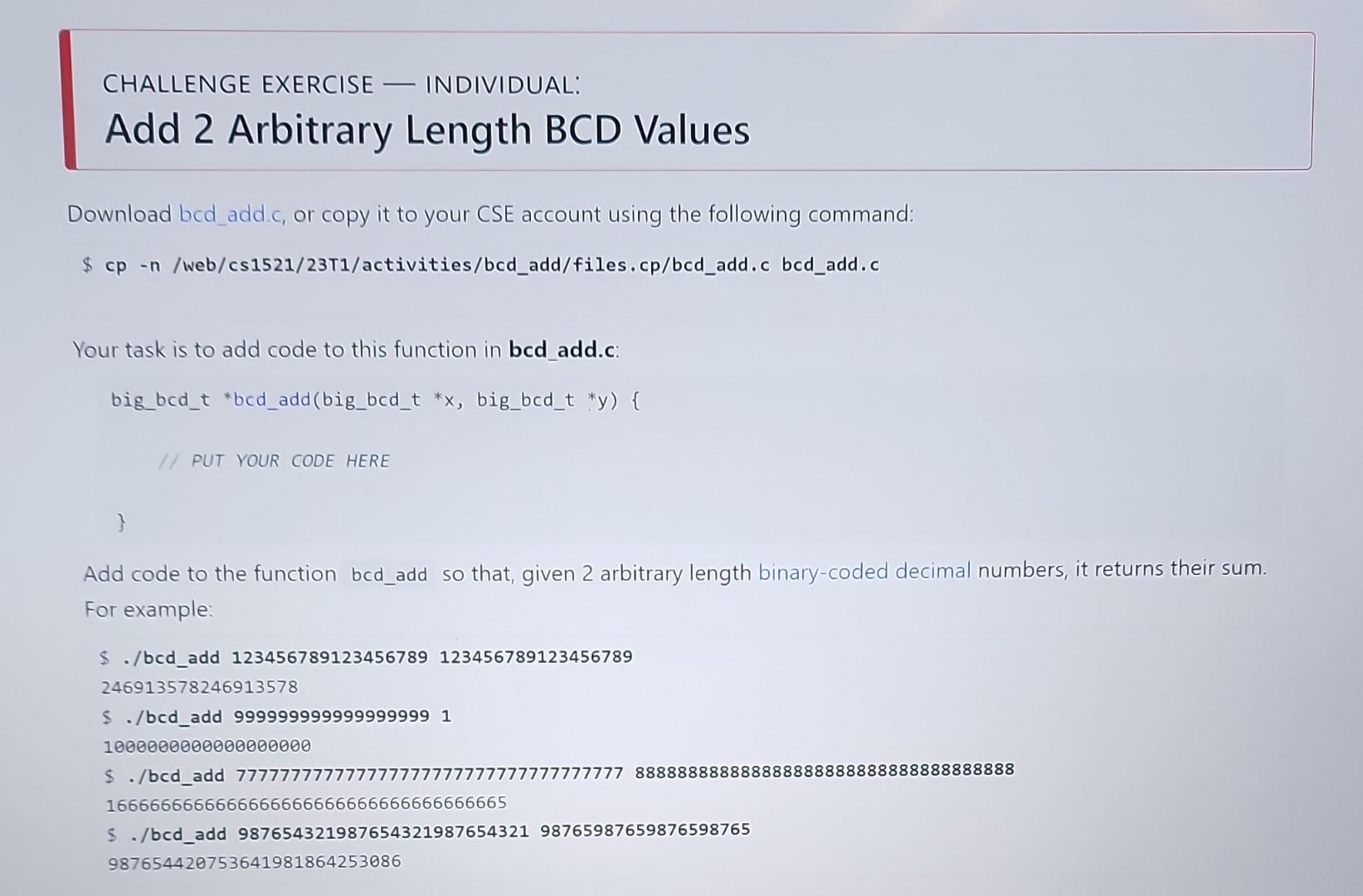 solved my code runs, but where do i put the message in... Solved Download bed_add.c, or copy it to your CSE account | Chegg.com