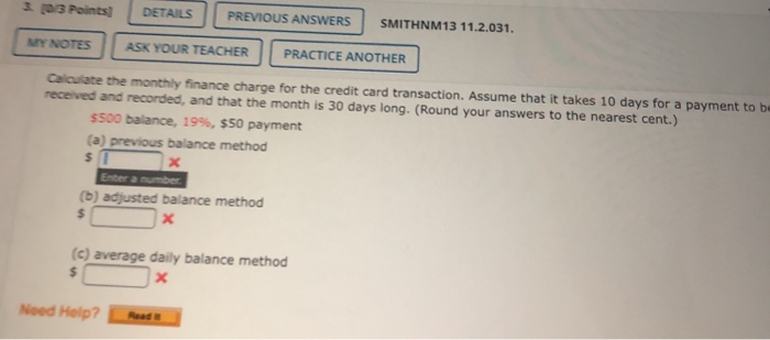 Solved 13 Points DETAILS PREVIOUS ANSWERS SMITHNM13 | Chegg.com