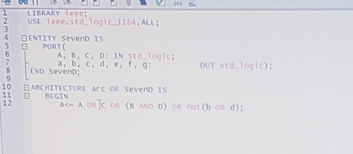 Solved how would this look like as a VHDL code for example | Chegg.com
