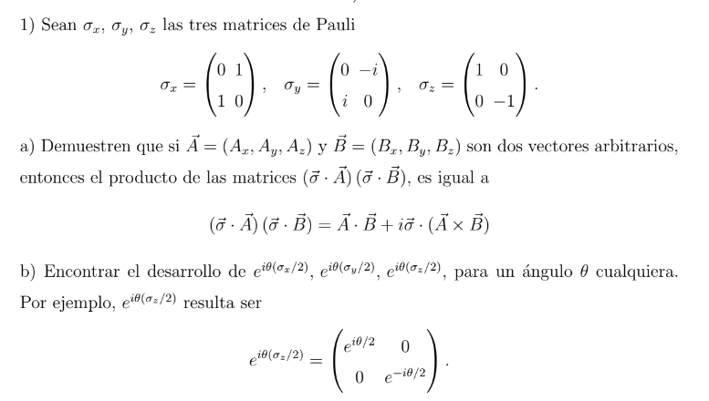 Sean σx,σy,σz ﻿las tres matrices de Pauli. Cómo puedo | Chegg.com