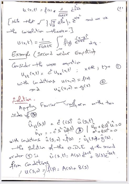 Solved Q2 Second Order Equation Consider The Wave Equ Chegg Com