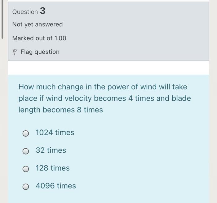 Solved Question 3 Not yet answered Marked out of 1.00 P Flag | Chegg.com