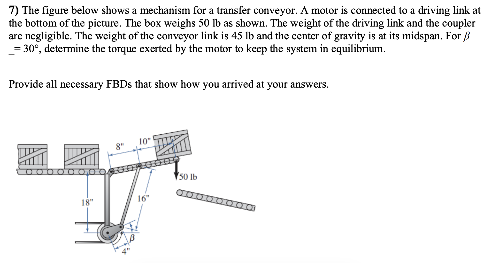 Solved The figure below shows a mechanism for a transfer | Chegg.com