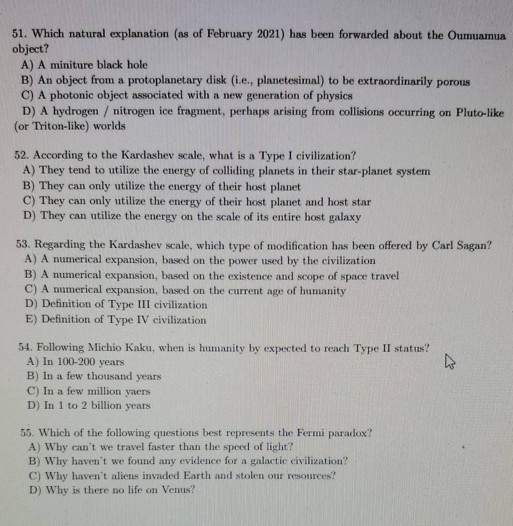 Solved an 43. The factor “number of stars in the survey | Chegg.com