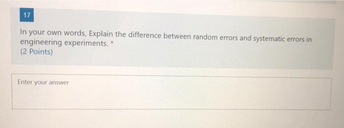 Solved 17 In your own words, Explain the difference between | Chegg.com