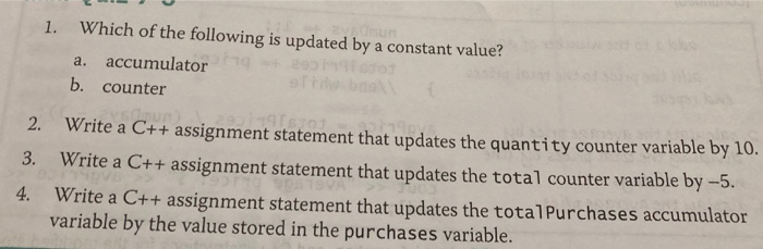 Solved 2. Write a C++ while clause that stops the loop when | Chegg.com