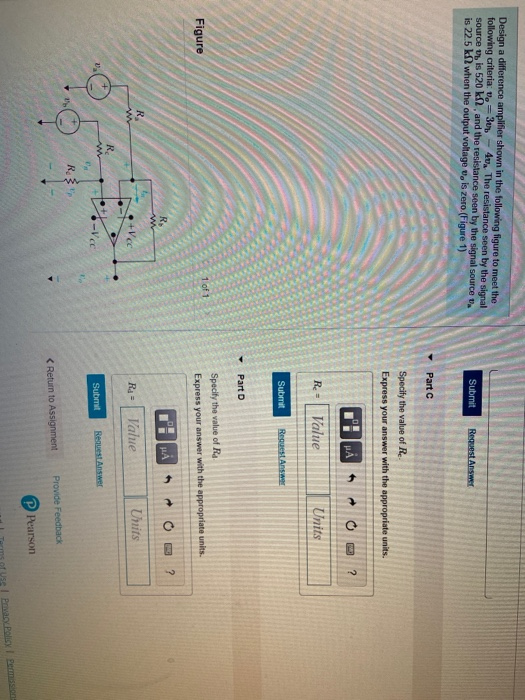 Solved Design a difference amplifier shown in the following | Chegg.com