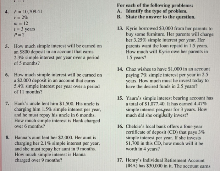 Solved 3. The choices for problem number 8 from the book are | Chegg.com