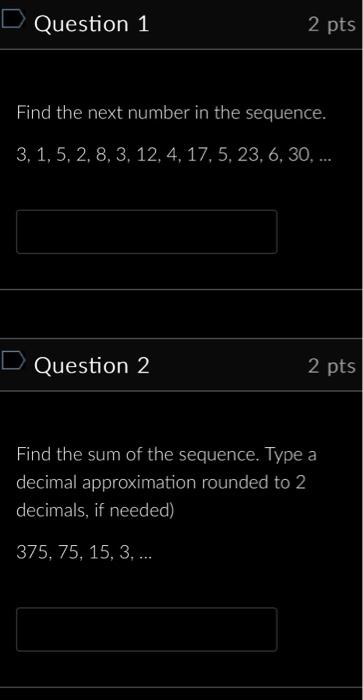 Solved Find The Next Number In The Sequence. | Chegg.com