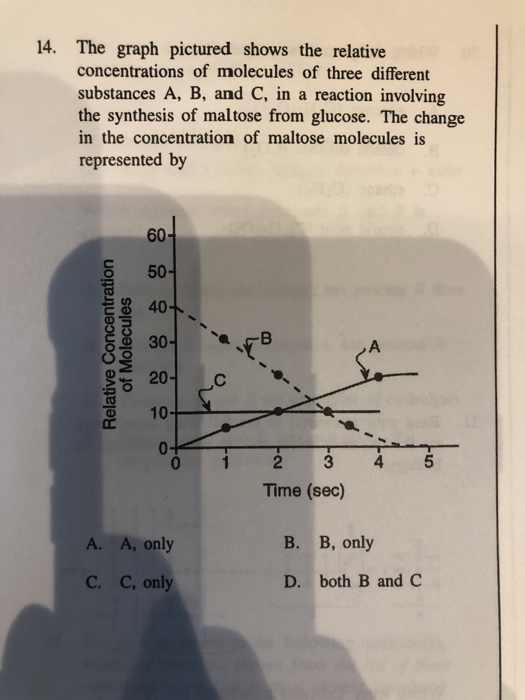 Solved 14. The graph pictured shows the relative | Chegg.com
